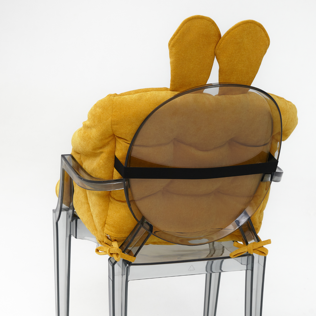 Мягкая подушка для стула с ушками Мягкая подушка для стула с ушками | Мастерская бескаркасной мебели KRESLO