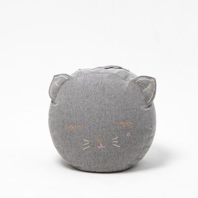 Детский пуф-котик с вышивкой Детский пуф-котик с вышивкой