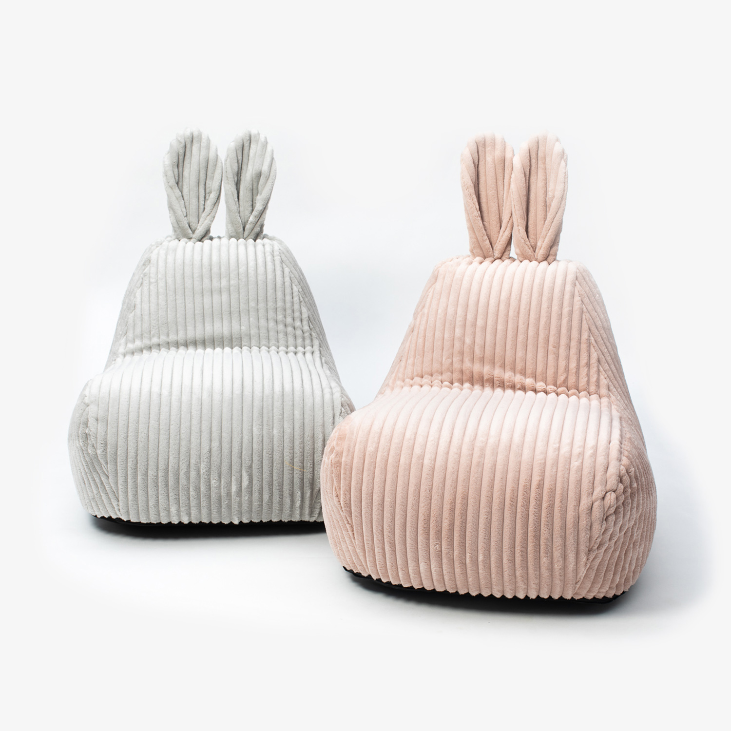 Пуф заяц Small пушистый, наполнение Premium Пуф заяц Small пушистый, наполнение Premium | Мастерская бескаркасной мебели KRESLO