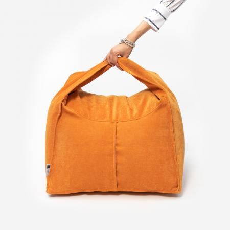 Пуфик-сумка детская в велюре Пуфик-сумка детская в велюре | Мастерская бескаркасной мебели KRESLO