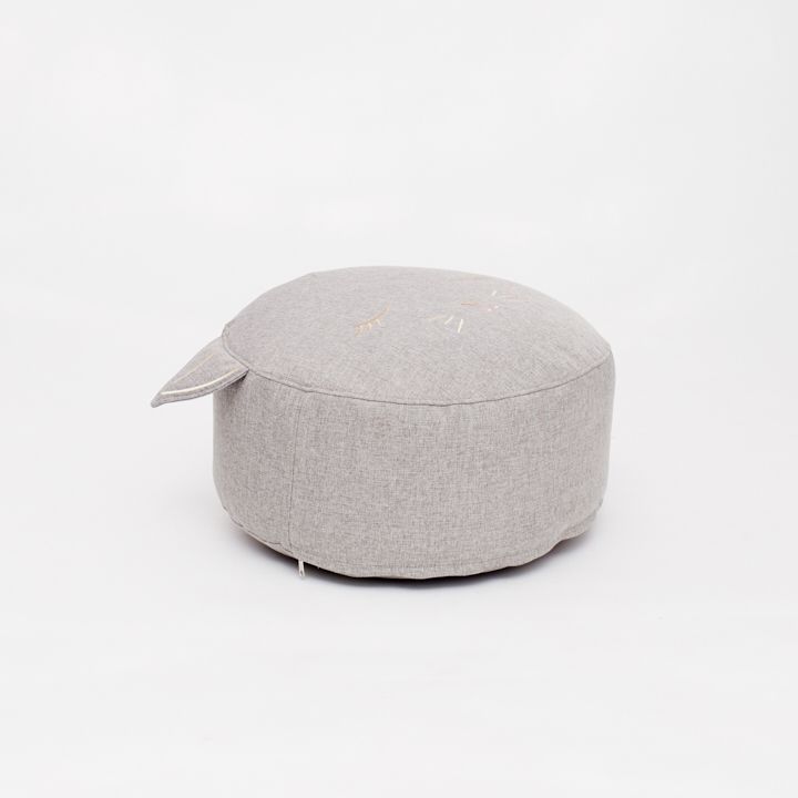 Детский пуф котик с вышивкой Детский пуф котик с вышивкой | Мастерская бескаркасной мебели KRESLO