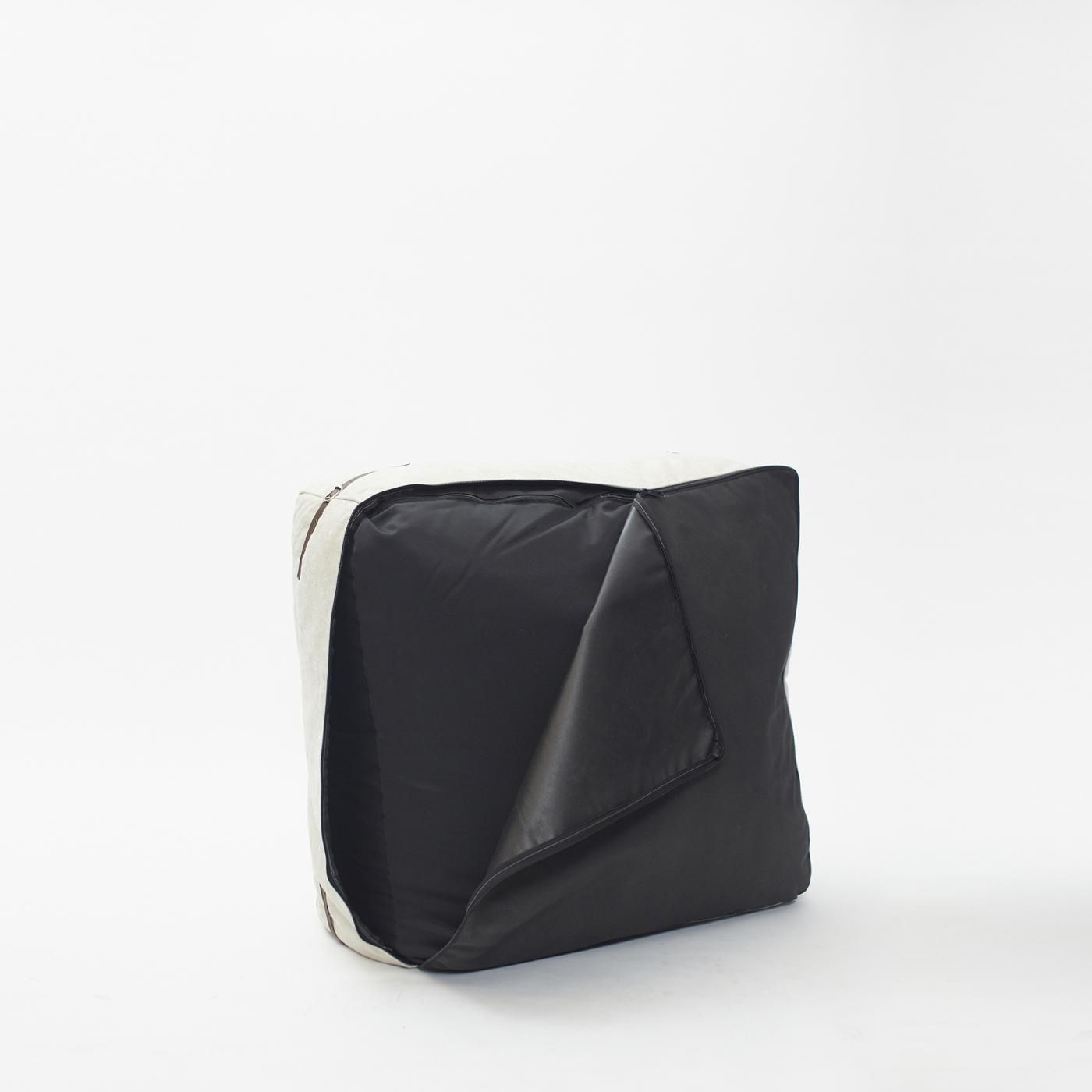 Пуф с ремешками из кожи Пуф с ремешками из кожи | Мастерская бескаркасной мебели KRESLO