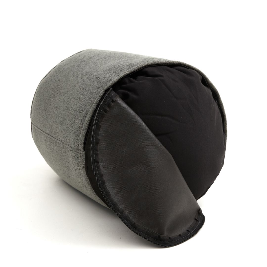 Пуф-цилиндр в рогожке Пуф-цилиндр в рогожке | Мастерская бескаркасной мебели KRESLO