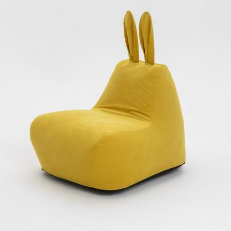 Пуф заяц Small в фактурном велюре | Мастерская бескаркасной мебели KRESLO