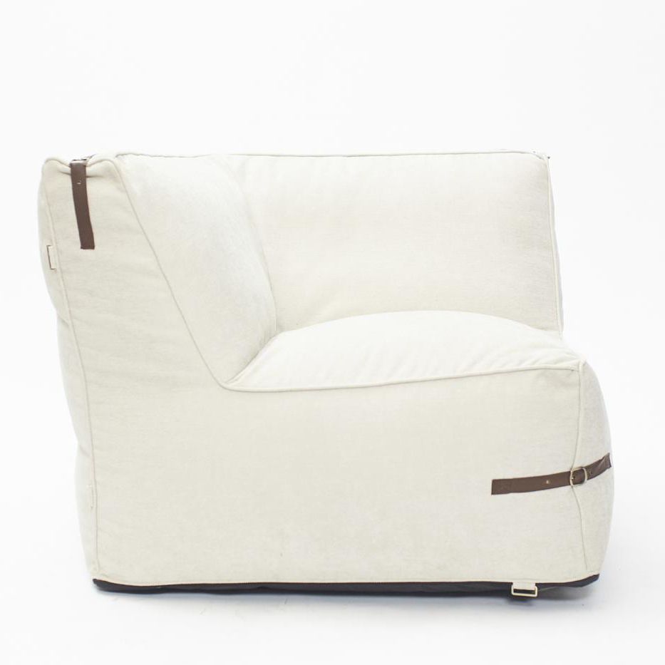 Модульное угловое кресло с ремешками из кожи | Мастерская бескаркасной мебели KRESLO