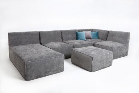 Модульный диван CUBE c лежаком Модульный диван CUBE c лежаком | Мастерская бескаркасной мебели KRESLO