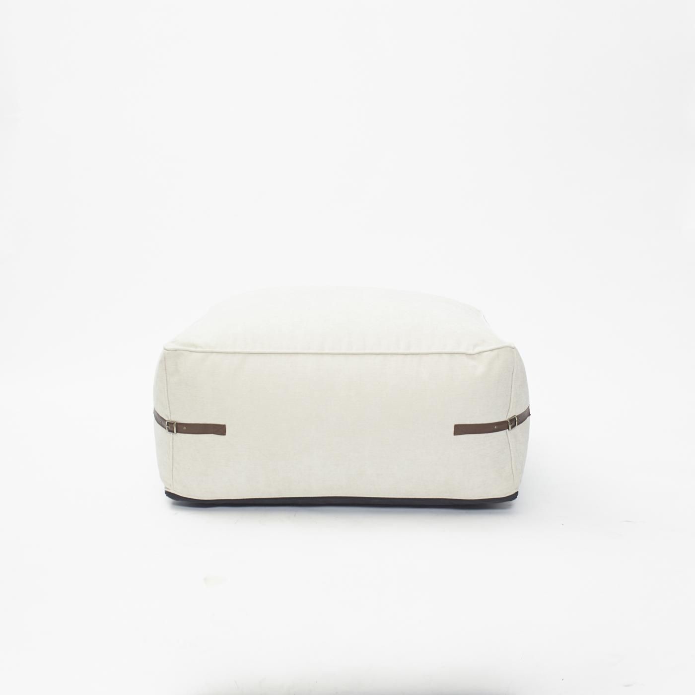 Пуф с ремешками из кожи Пуф с ремешками из кожи | Мастерская бескаркасной мебели KRESLO