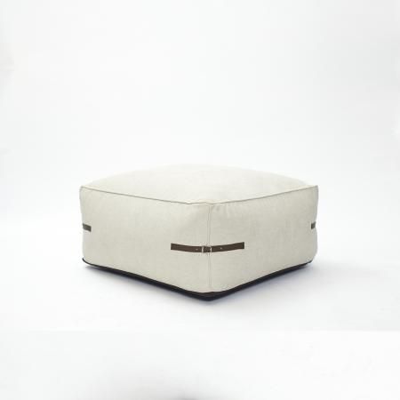 Пуф с ремешками из кожи Пуф с ремешками из кожи | Мастерская бескаркасной мебели KRESLO