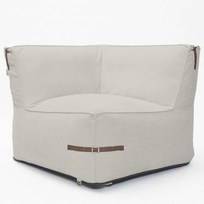 Модульное угловое кресло с ремешками из кожи