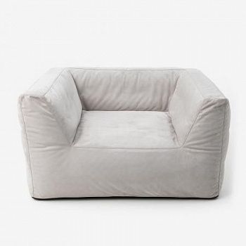 Кресло с двумя подлокотниками DORINO в велюре | Мастерская бескаркасной мебели KRESLO