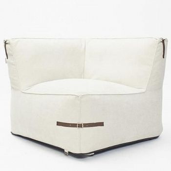 Модульное угловое кресло с ремешками из кожи | Мастерская бескаркасной мебели KRESLO