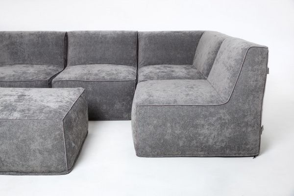 Модульный диван CUBE c лежаком | Мастерская бескаркасной мебели KRESLO