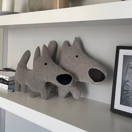 Декоративная подушка Dog в сером цвете | Мастерская бескаркасной мебели KRESLO