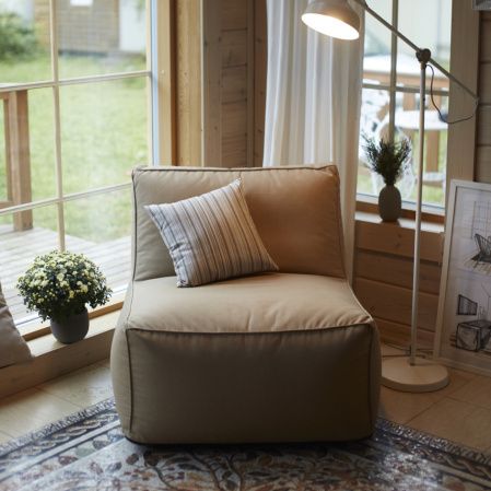 Модульное кресло в уличной ткани Модульное кресло в уличной ткани | Мастерская бескаркасной мебели KRESLO