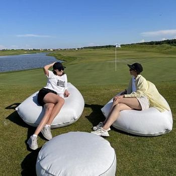 Набор кресел Drop с пуфом для улицы | Мастерская бескаркасной мебели KRESLO