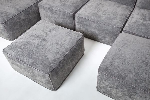 Модульный диван CUBE c лежаком | Мастерская бескаркасной мебели KRESLO