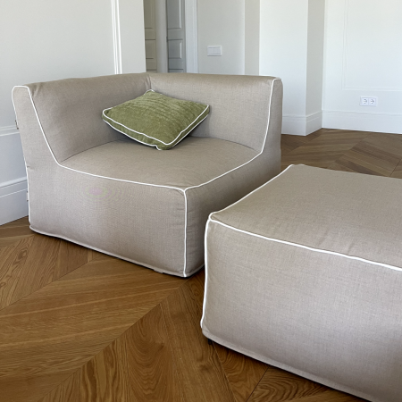 Модульный диван WHITE c цельными спинками | Мастерская бескаркасной мебели KRESLO