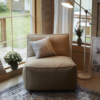 Модульное кресло в уличной ткани | Мастерская бескаркасной мебели KRESLO