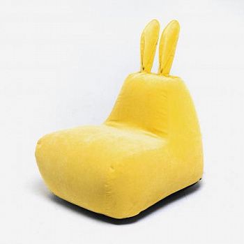 Пуф заяц Small в велюре, наполнение Premium Пуф заяц Small в велюре, наполнение Premium | Мастерская бескаркасной мебели KRESLO