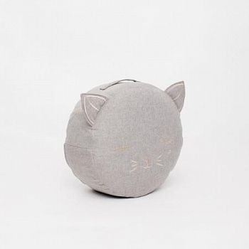 Детский пуф котик с вышивкой Детский пуф котик с вышивкой | Мастерская бескаркасной мебели KRESLO