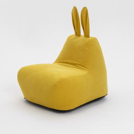 Пуф заяц Small в фактурном велюре | Мастерская бескаркасной мебели KRESLO