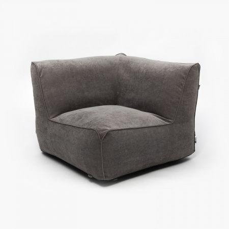 Модульное угловое кресло Lite в велюре | Мастерская бескаркасной мебели KRESLO