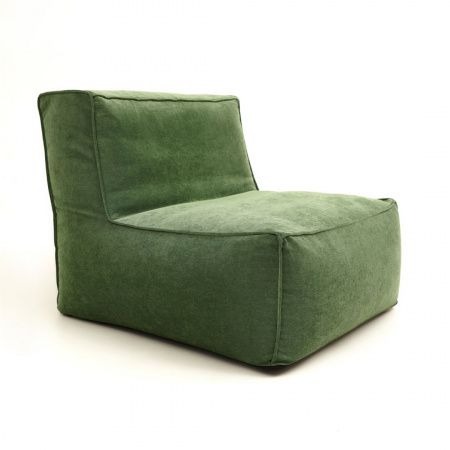 Модульное кресло с прямой спинкой в велюре | Мастерская бескаркасной мебели KRESLO