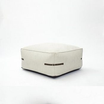 Пуф с ремешками из кожи | Мастерская бескаркасной мебели KRESLO