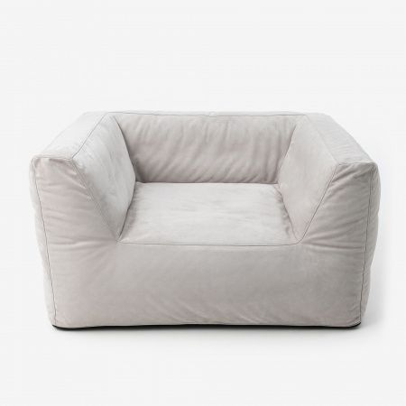 Кресло с двумя подлокотниками DORINO в велюре | Мастерская бескаркасной мебели KRESLO