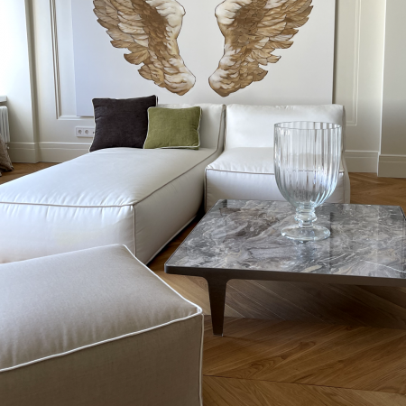 Модульный диван WHITE c цельными спинками | Мастерская бескаркасной мебели KRESLO