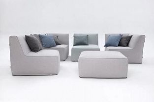 Модульный диван CUBE с цельными спинками