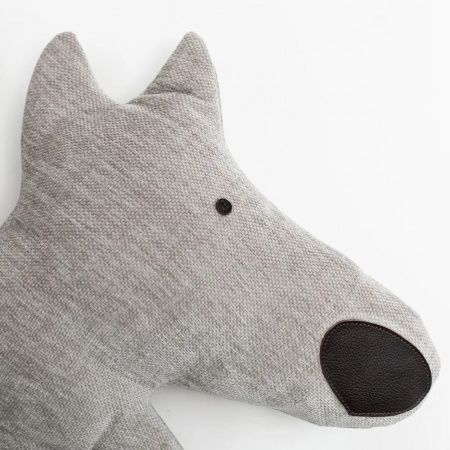 Декоративная подушка Dog в сером цвете | Мастерская бескаркасной мебели KRESLO