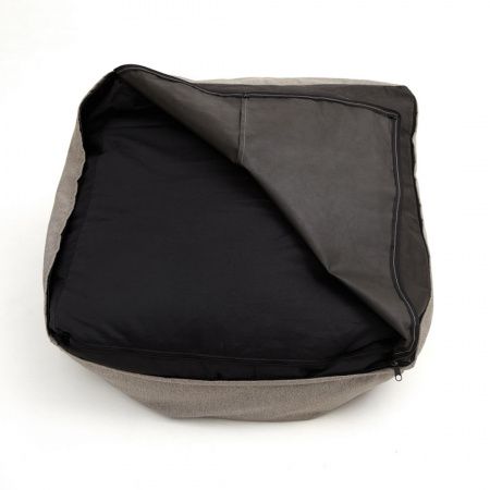 Бескаркасное кресло SOFT CUBE в рогожке | Мастерская бескаркасной мебели KRESLO